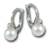 Orecchini Gemoro Donna in Oro bianco Perla 0.05 Ct OP174BIA - OP174BIA